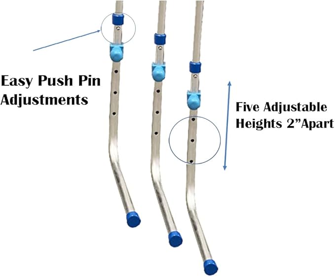 AMBER Track and Field Self Return Aluminum Hurdle Midi Adjustable from 23 inch to 34 inches (Set of 3)