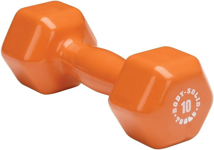 Body-Solid Tools Vinyl Studio Dumbbells 1lb to 15lb