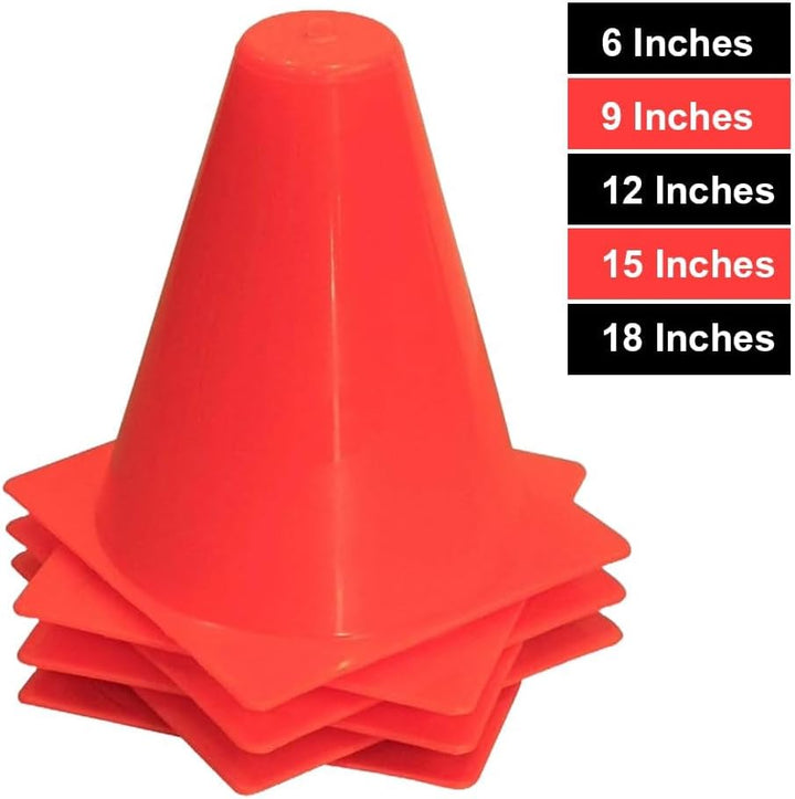 Amber PVC Cones Set - 9-Inch