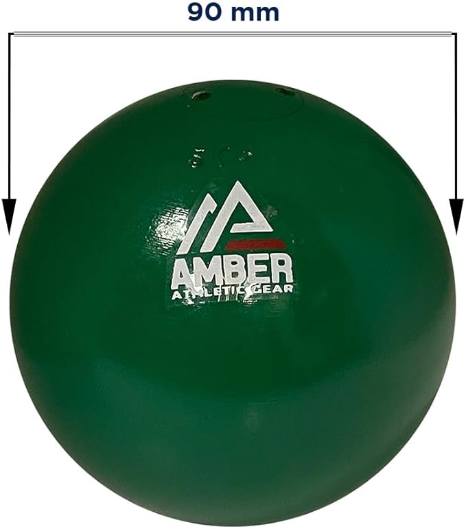 Amber Fight Gear Precision Performance 5kg/11.02lb Iron Shot Put Versatile Training and Competition Excellence with Sturdy Cast Iron Build and Durable Polyurethane Coating Green