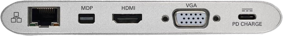 Tripp Lite USB 3.1 Gen 1 USB-C Docking Station w/ USB-A, HDMI, VGA, mDP, Gigabit Ethernet, Mem Card, 3.5mm &amp; USB-C PD Charging, USB C, USB Type C, USB Type-C (U442-DOCK1)