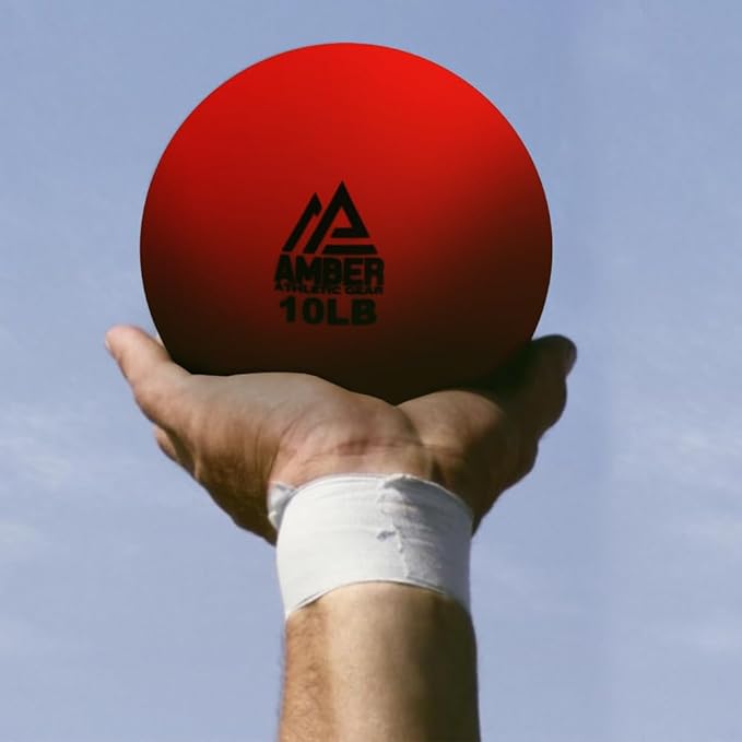 Amber Fight Gear Hard Shell Indoor Shot Put Non-Marking Design for Indoor Track &amp; Field Training Durable, Retains Shape Ideal for Spin, Thrust &amp; Positioning Practice, Color May Vary