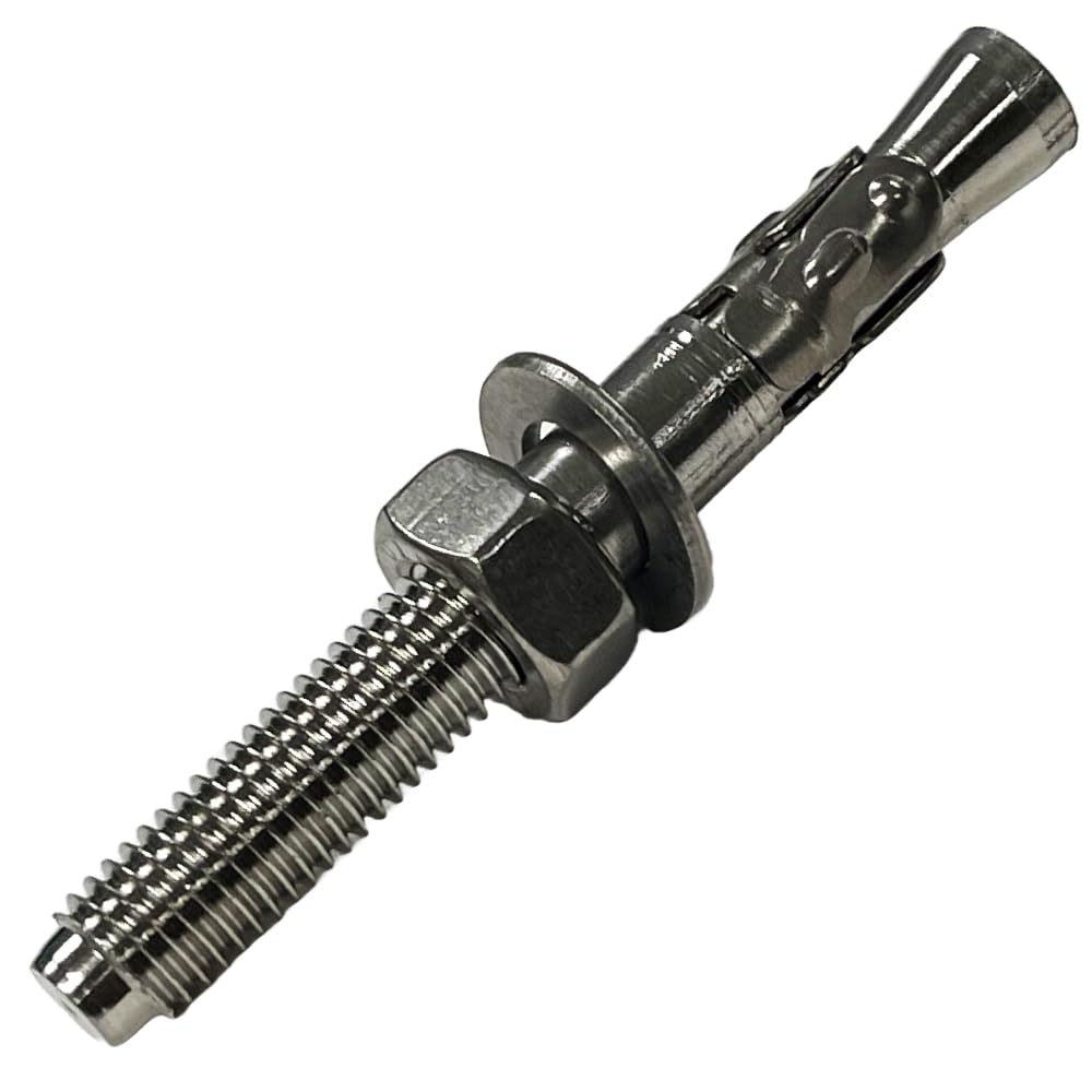 Dynamo SS304 Expansion Bolt ? Durable Outdoor Wedge Anchor for Medium to High Hardness Rocks, M12x95mm