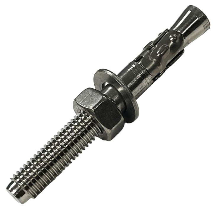 Dynamo SS304 Expansion Bolt ? Durable Outdoor Wedge Anchor for Medium to High Hardness Rocks, M12x95mm