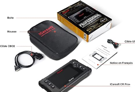 iCarsoft CR Pro | Outil Diagnostic Automobile Multimarques OBD2 | Lecture et effacements Codes d?fauts | Reset FAP | Codage Injecteurs | Purge ABS et autres fonctions