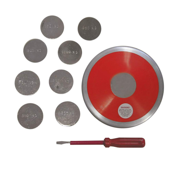 Adjustable Training Discus with Galvanized Steel Rim &amp; ABS Side Plates ? Beginner-Friendly Discus with Customizable Center Weights for Track &amp; Field Practice