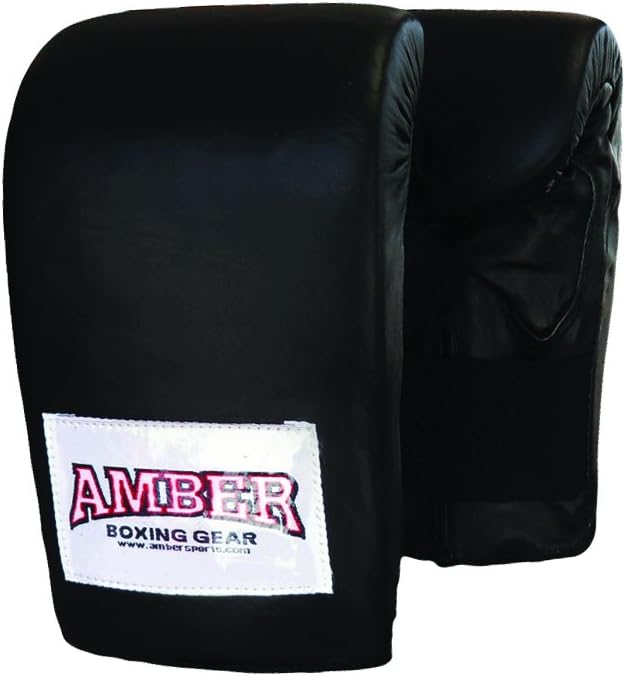 Deluxe Boxing Bag Gloves, Top-Grain Leather, Shock-Absorbing Padding, Elastic Wrist, Lightweight &amp; Durable, Perfect for Boxing &amp; Training