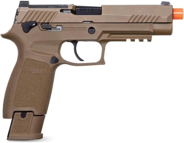 SIG SAUER Proforce 6mm BB Caliber Metal Slide Construction with Full Blow-Back Action 21rd M17 Airsoft Pistol, Coyote Tan, CO2 Power Source