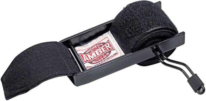Amber Sporting Goods Portable Metal Easy Hand Wrap Roller Fits All Lengths Boxing &amp; MMA Size Hand Wraps Keeps Hand Wraps Straight and Wrinkle Free