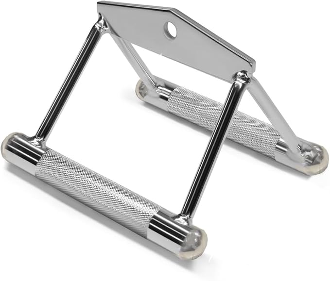 Amber Fight Gear Maximize Your Workout with The Chrome Plated Double D Handle | Ergo Handgrips for Optimal Control &amp; Results
