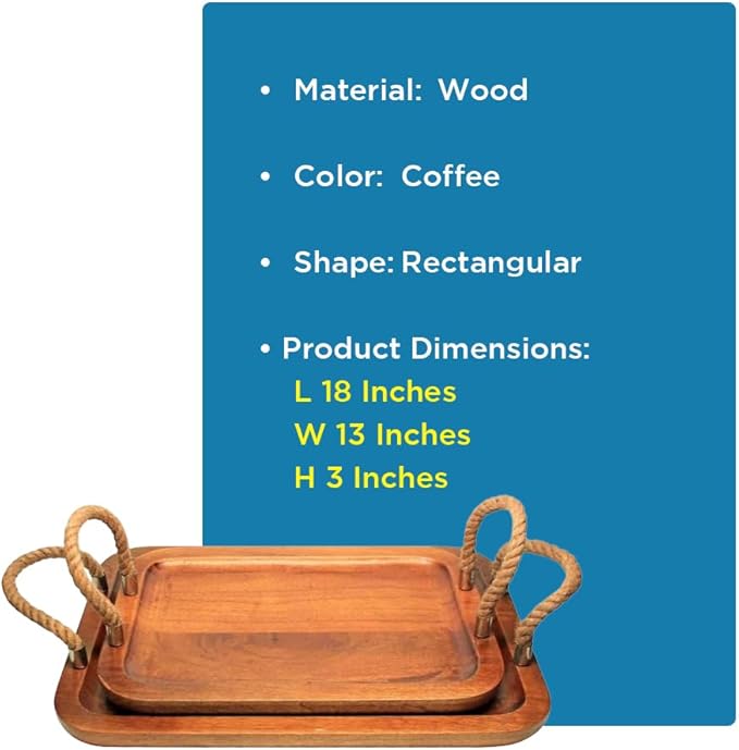 Twisted Rope Set Party Platter Tray Elevate Your Serving &amp; Decor with Style and Durability