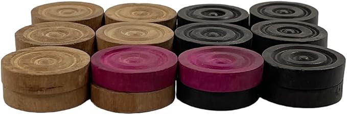 Professional Wooden Carrom Coin Set: International Federation Approved, Premium Quality Construction for Professional-Level Gameplay 24-Piece Set for Club Competitions and Home Entertainment