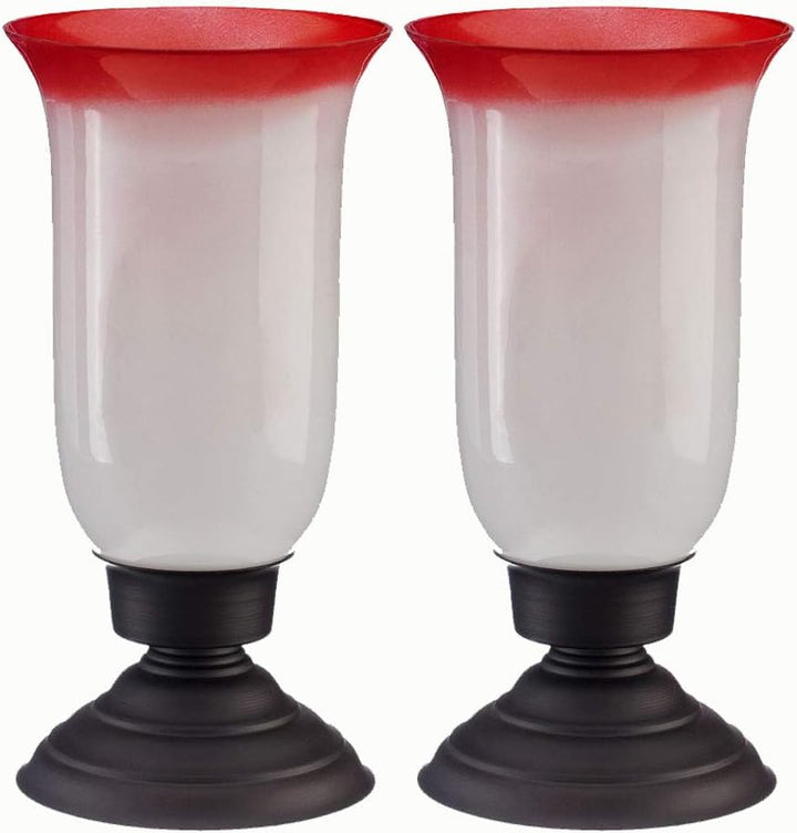 Roseberry Collection Hurricane Handmade Glass Votive Candle Holders for Weddings and Home Decor (Set of 2), Small