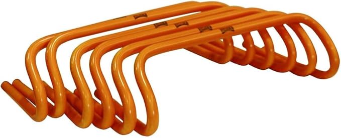 Multi-Sport Speed Training Hurdles Set of 6 Mini Hurdles for Agility &amp; Coordination, Lightweight PVC Construction, Ideal for Football, Soccer, Baseball, Hockey, Track, Tennis, Lacrosse, 6 inch