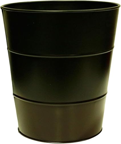 LIVEVIE Millennium Collection Modern Trash Can Wastebasket - Elegant Antique Copper Finish, Perfect for Recycling, Bathroom, Kitchen, Home Office, Dorm, Kids Room (Set of 2)