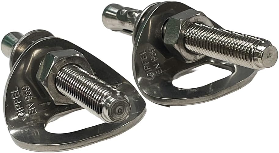Heavy-Duty Climbing Holds Anchor Set - 2PCS, 12MM Bolt/30KN Stainless Steel, Anti-Flip Design for Secure Climbing, Indoor &amp; Outdoor Use, 3000KG Capacity, Versatile for Training &amp; Mountaineering