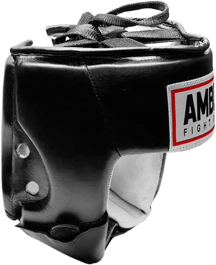 USA Boxing Approved Amateur Classic Headgear - All Leather, No Cheek Protectors for Boxing, Muay Thai, MMA, Adjustable for Sparring, Training &amp; Competition for Adults &amp; Kids