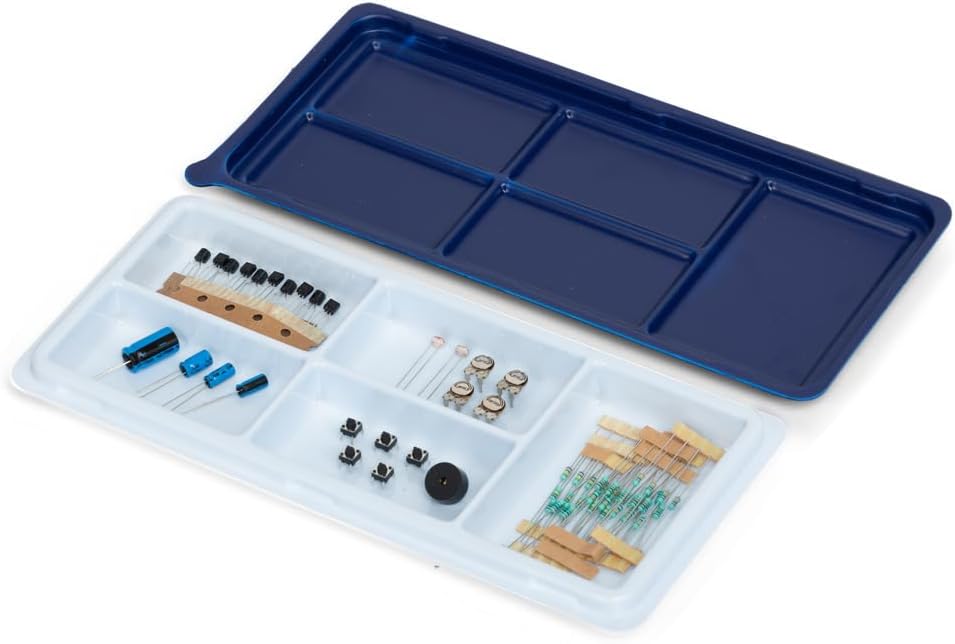 Mand Labs KIT-1 Standard Edition Version 4 STEM Electronics Kit with 57 Projects, 136 Components, 2 Guide Books, 60 Videos, and Flash Drive for DIY Learning in Electronics and Robotics