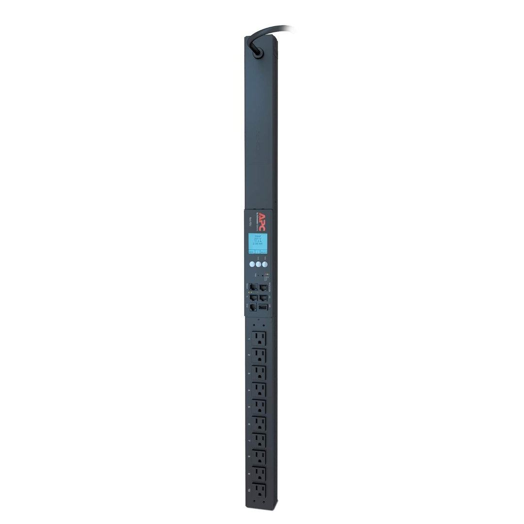 APC Rack Mount PDU, Metered 100V-120V/15A, (16) Outlets, 0U Vertical Rackmount (AP8831)