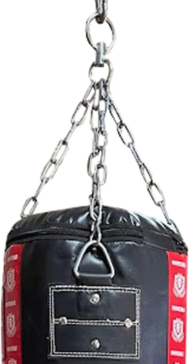 Professional Heavy Bag Filled for Boxing, Kickboxing, Muay Thai, MMA ? Durable Ballistic Nylon, Triple Stitched, Includes Chain &amp; Swivel, 360? Training, for Home &amp; Gym
