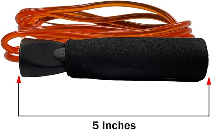 Jump Rope Durable PVC with Cushioned Foam Handles - for Boxing Fitness Workouts Endurance and Strength Training- for Men, Women and Children (9.5-Feet)