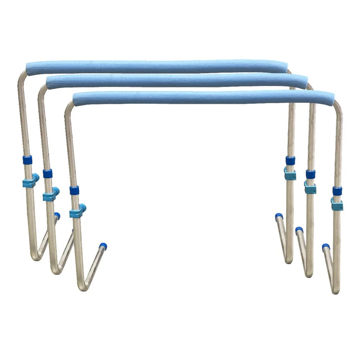 AMBER Track and Field Self Return Aluminum Hurdle Midi Adjustable from 23 inch to 34 inches (Set of 3)