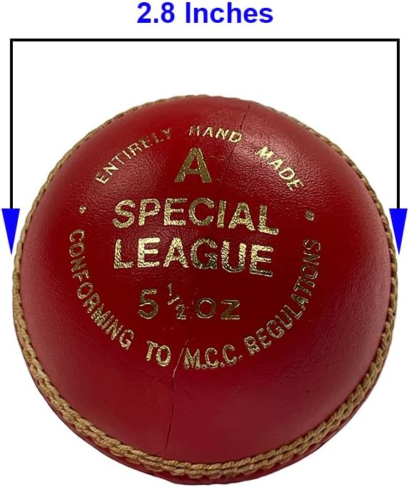 Amber Fight Gear Handmade Professional-Grade Leather Cricket Ball: Durable Excellence Tailored for High-Scoring League Matches, Set of 3