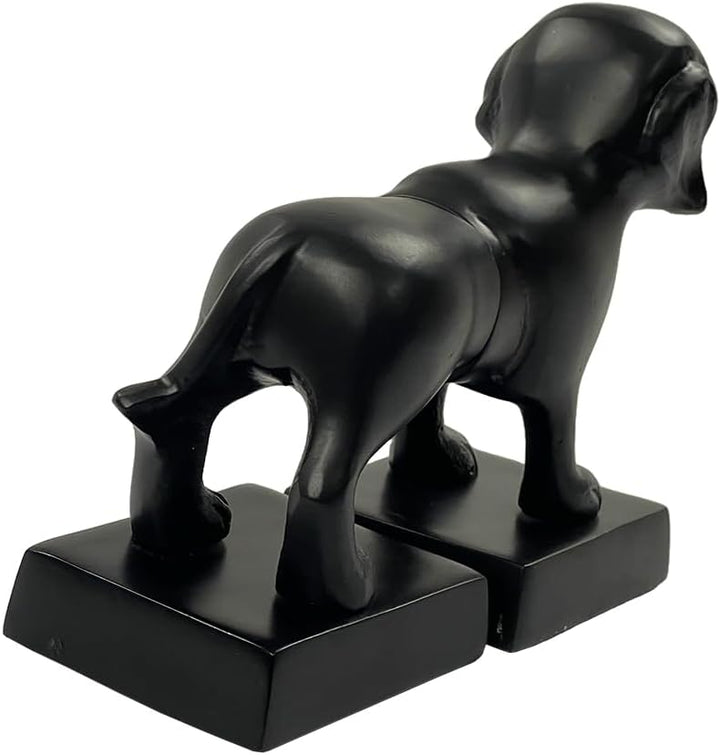 Dachshund Figure Decorative Bookends - Heavy Duty Non-Skid Antique Finish Bookend Set for Office, Library, Living Room - Unique Gift for Dog Lovers &amp; Book Organization