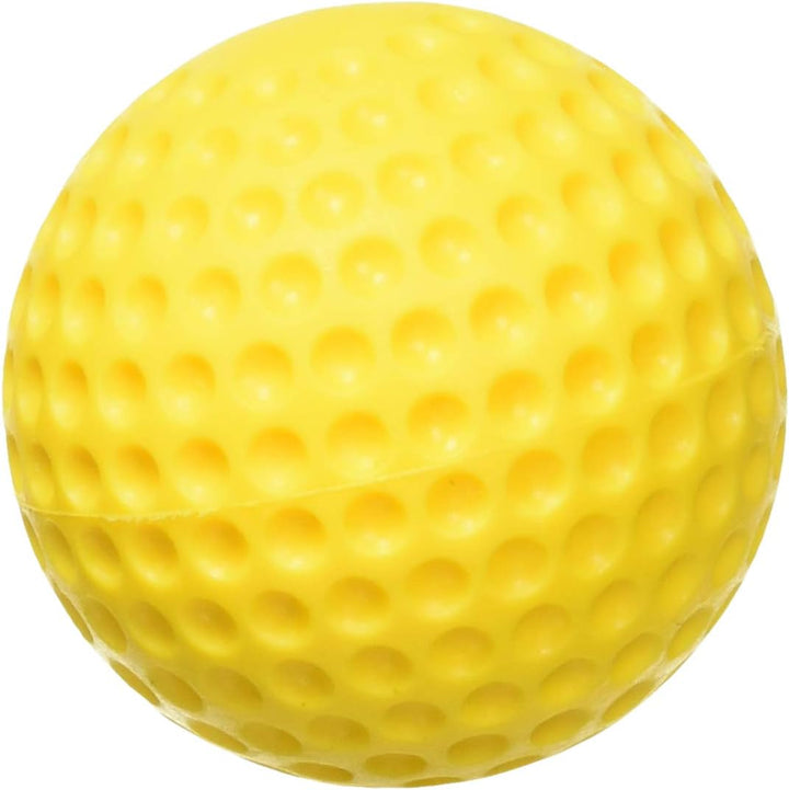 Heater Yellow Dimpled Baseballs, 1 Dozen, Polyurethane Material, Optic Yellow Color, for Use in Real Ball Pitching Machines