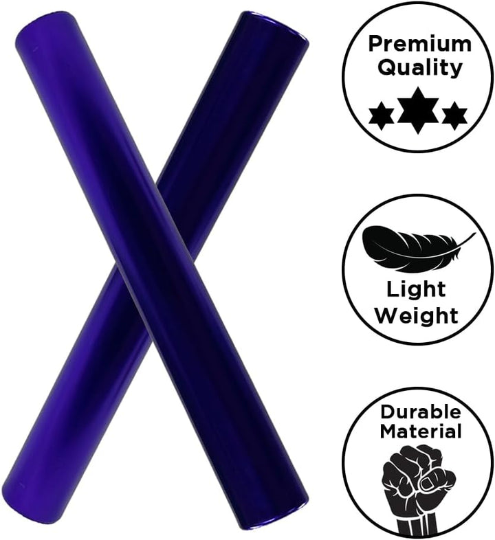 Aluminum Relay Baton Get The Winning Edge with Our Official Size, Lightweight, and Safe, Purple Pack of 2