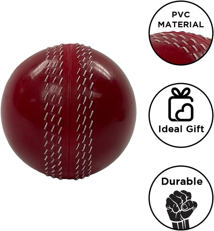 Amber Fight Gear Precision-Crafted Soft PVC Cricket Ball in Striking 2.7-inch Size and Vibrant Red Color for Enhanced Gameplay Excitement, Pack of 2