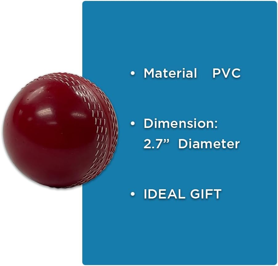 Amber Fight Gear Precision-Crafted Soft PVC Cricket Ball in Striking 2.7-inch Size and Vibrant Red Color for Enhanced Gameplay Excitement, Pack of 2