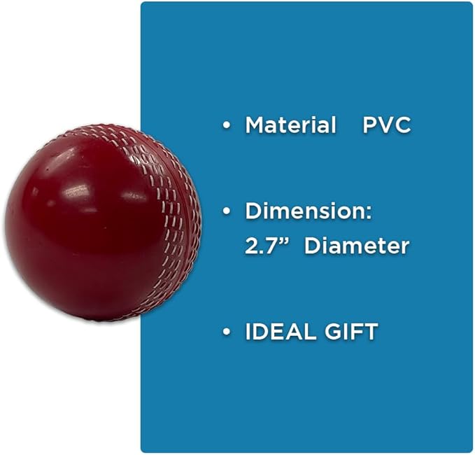 Amber Fight Gear Precision-Crafted Soft PVC Cricket Ball in Striking 2.7-inch Size and Vibrant Red Color for Enhanced Gameplay Excitement, Pack of 4