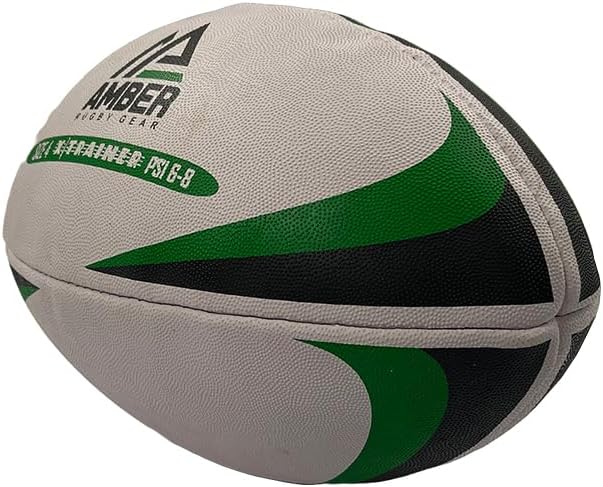Amber Fight Gear Competition Rugby Ball Non-Slip Surface, All-Weather Durability, Size 4 for Versatile Play &amp; Training