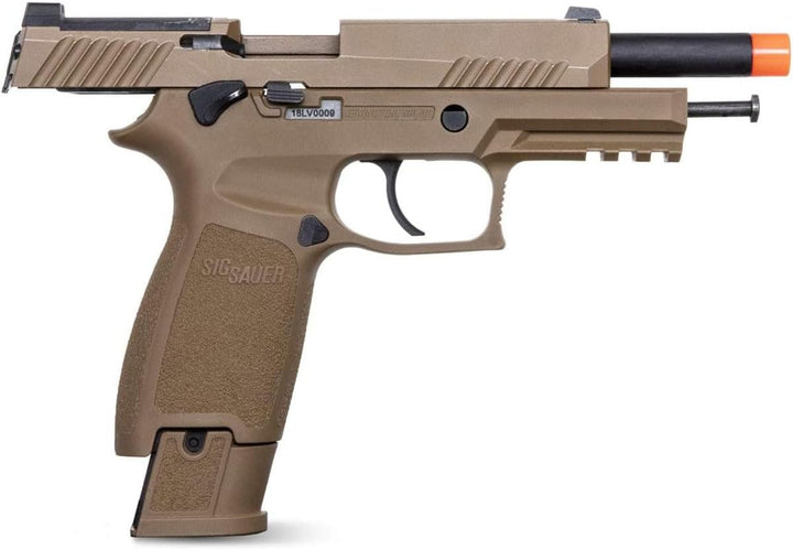 SIG SAUER Proforce 6mm BB Caliber Metal Slide Construction with Full Blow-Back Action 21rd M17 Airsoft Pistol, Coyote Tan, CO2 Power Source