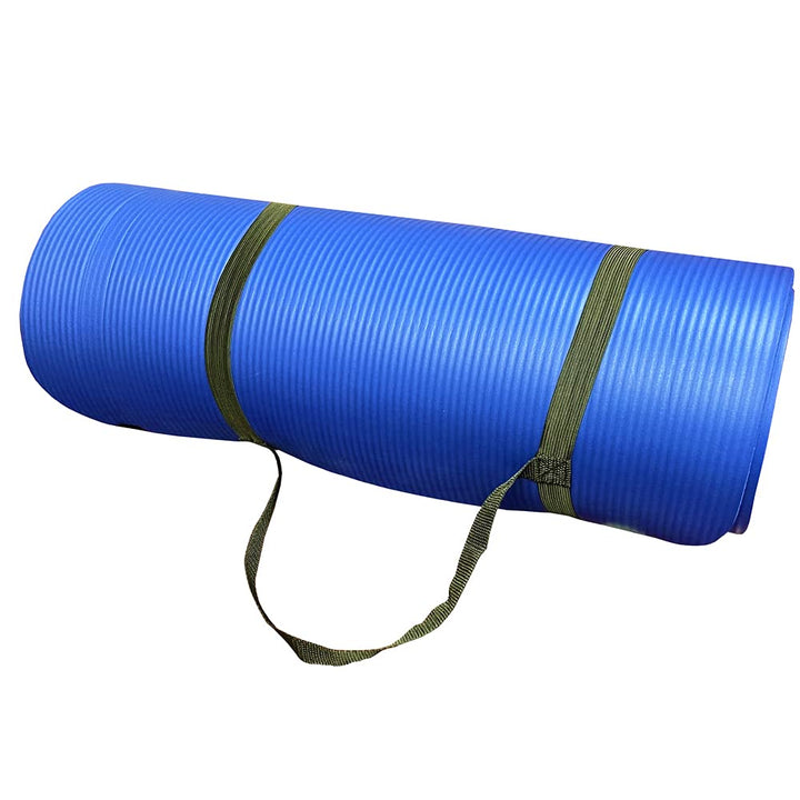 Premium 1/2-Inch Extra Thick Exercise Yoga Mat, Non-Slip Anti-Tear, Carry Strap, Indoor &amp; Outdoor Fitness Mat, 71? Long 24? Wide