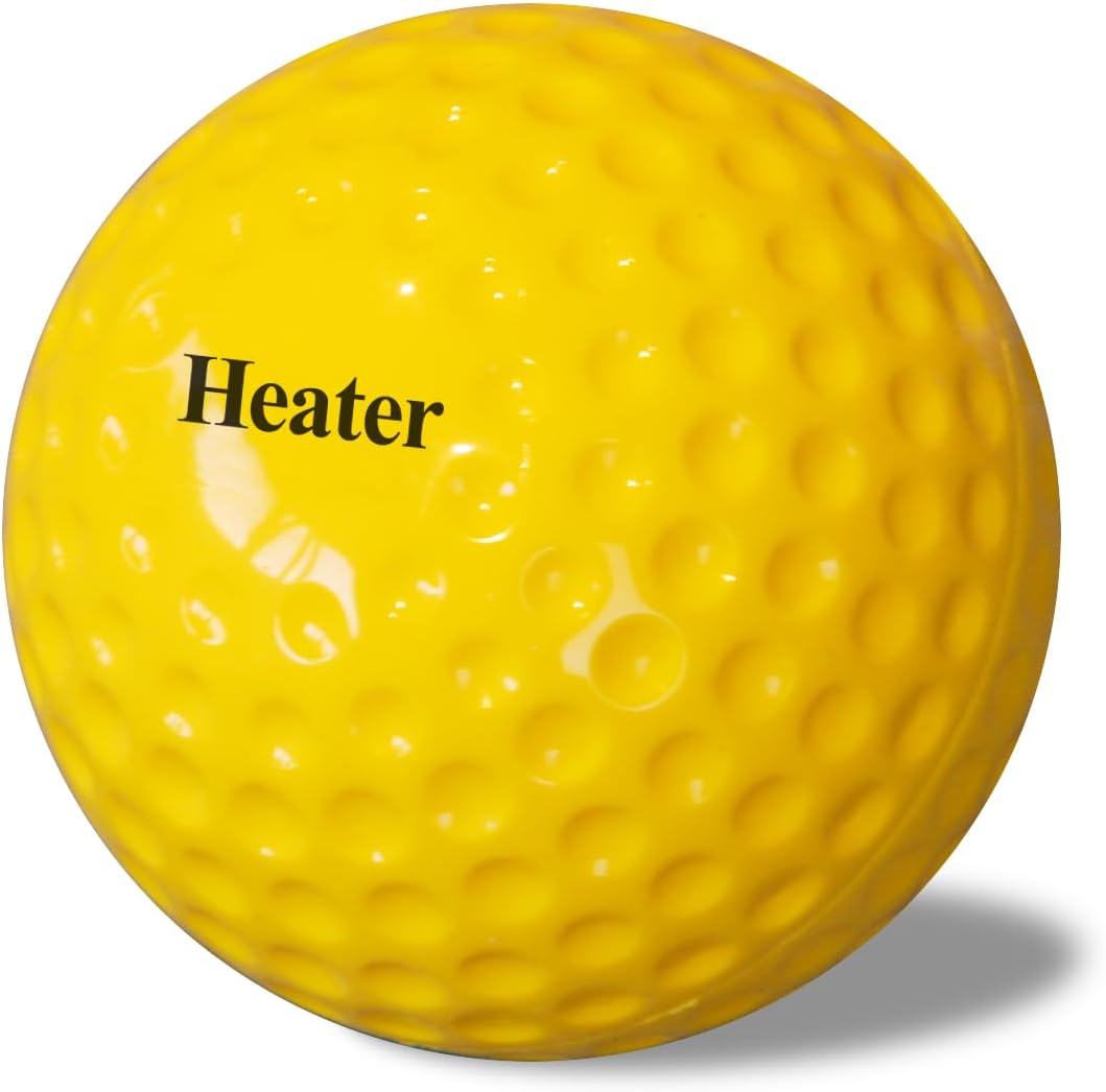 Heater Sports Yellow Dimpled Baseballs - 1 Dozen