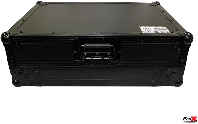 ProX Live Performance Gear XS-DDJSR2LTBL LED ATA Flight Case For Pioneer DDJ-SR2 DJ Controller with Laptop Shelf and LED - Black