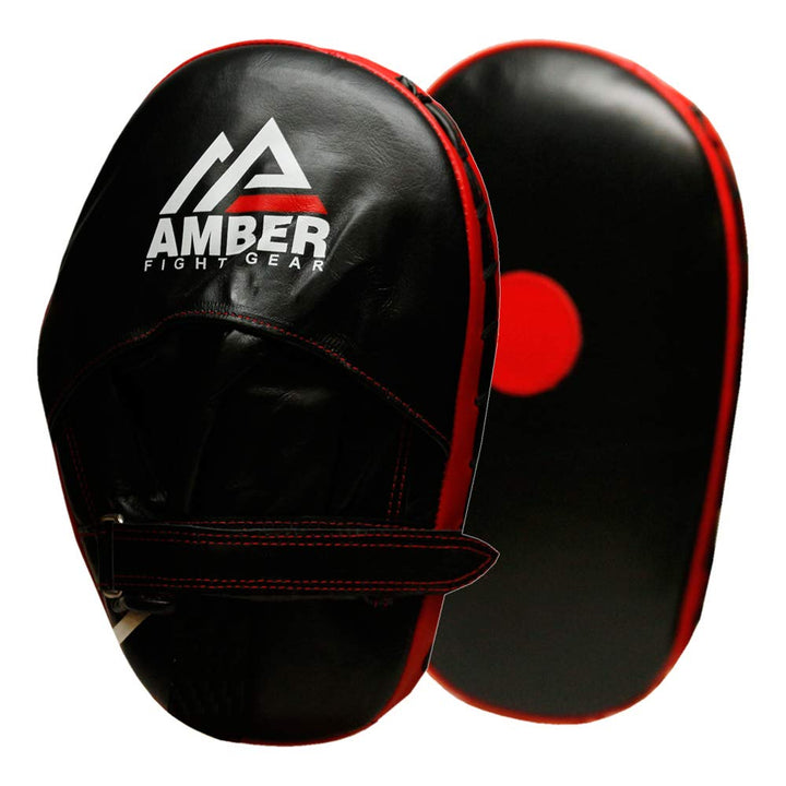 Genuine Leather Target Focus Punching Mitts for MMA, Kickboxing, Muay Thai &amp; Martial Arts Training | Shock-Absorbing, Lightweight, Durable with Adjustable Wrist Support &amp; Finger Cover