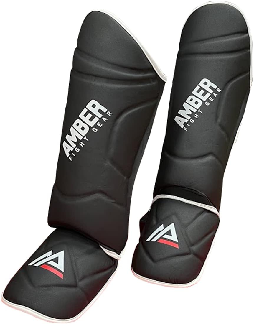 Centurion Muay Thai Shin and Instep Guards, High-Density Foam Protection, Skintex Leather, Adjustable Straps, Lightweight &amp; Durable for MMA, Kickboxing, Muay Thai, and Taekwondo