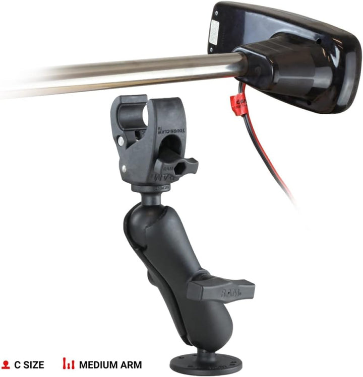RAM MOUNTS RAP-400-202U Tough-Claw Trolling Motor Stabilizer with Medium Arm