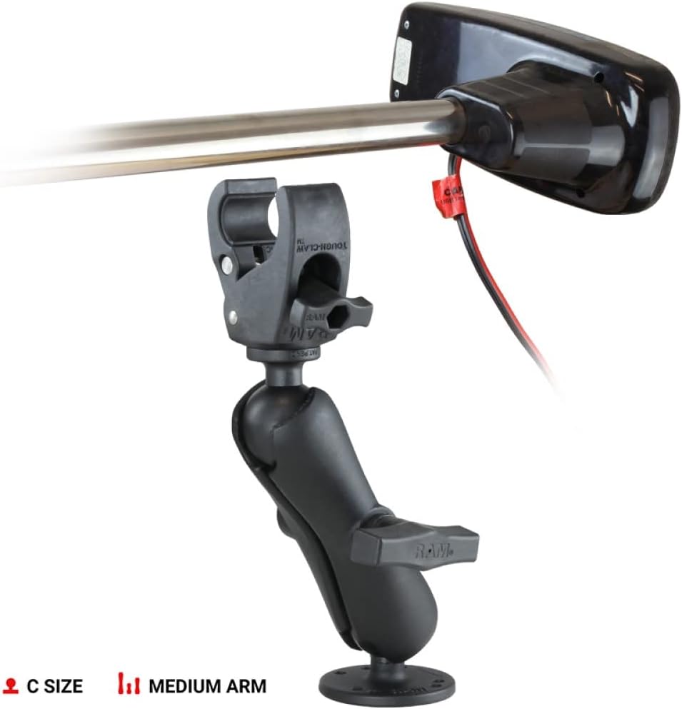 RAM MOUNTS RAP-400-202U Tough-Claw Trolling Motor Stabilizer with Medium Arm