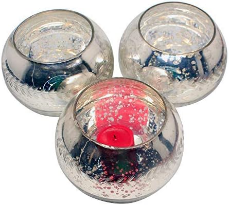 Champagne Collection Etched Glass Diamond Shaped Votive, Handmade Glass Votive Candle Holders for Weddings and Home Decor (Set of 3), Small