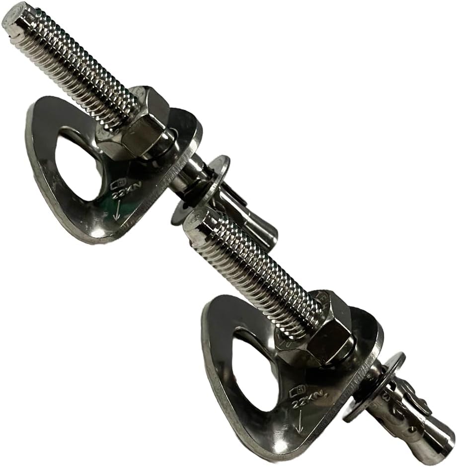 Heavy-Duty Climbing Holds Anchor Set - 2PCS, 12MM Bolt/30KN Stainless Steel, Anti-Flip Design for Secure Climbing, Indoor &amp; Outdoor Use, 3000KG Capacity, Versatile for Training &amp; Mountaineering