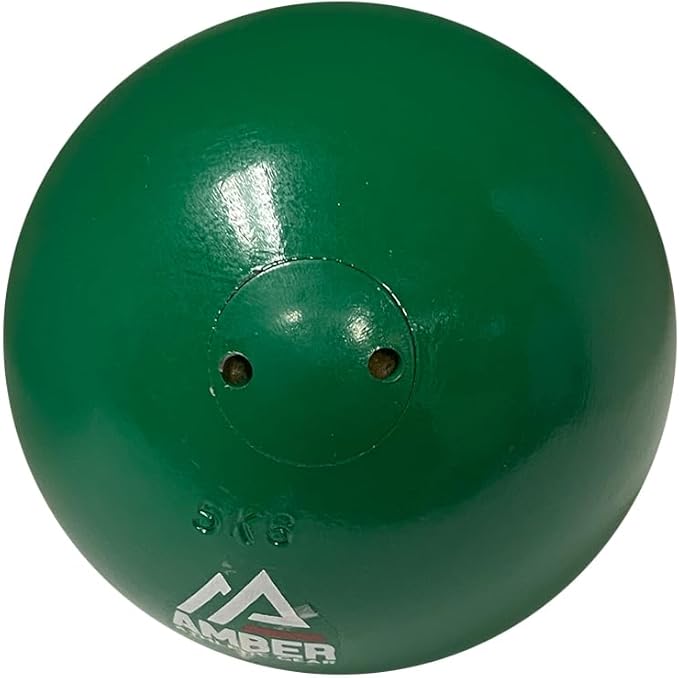 Amber Fight Gear Precision Performance 5kg/11.02lb Iron Shot Put Versatile Training and Competition Excellence with Sturdy Cast Iron Build and Durable Polyurethane Coating Green