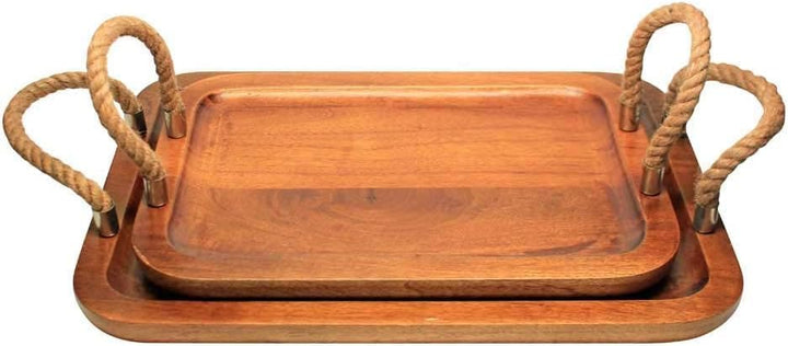 Twisted Rope Set Party Platter Tray Elevate Your Serving &amp; Decor with Style and Durability