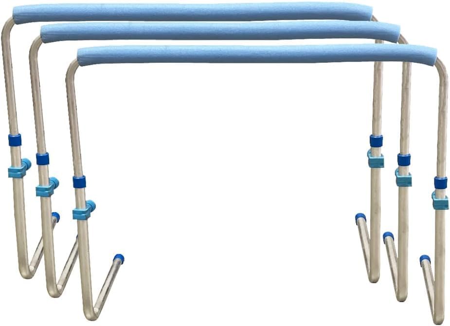 Amber Fight Gear Enhanced Training Agility Hurdles: Premium Self-Return Aluminum Set for Track, Field, Soccer, Football - Adjustable 27" to 42" - Versatile Performance Tools (Set of 3)