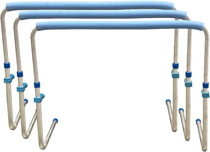 Amber Fight Gear Enhanced Training Agility Hurdles: Premium Self-Return Aluminum Set for Track, Field, Soccer, Football - Adjustable 27" to 42" - Versatile Performance Tools (Set of 3)