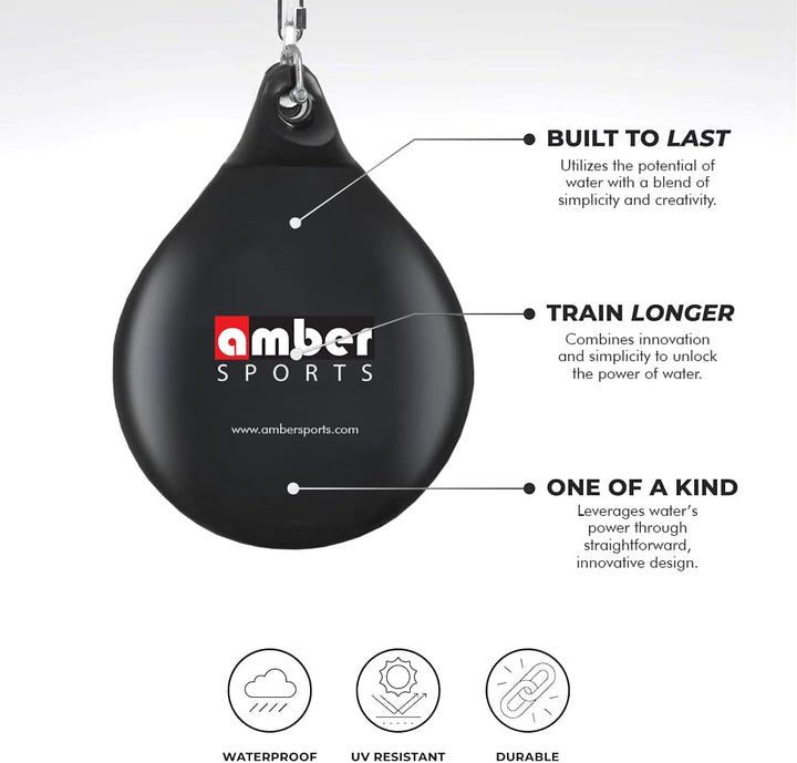 Water-Filled Heavy Boxing Bag, Durable Teardrop Punching Bag, UV Resistant, Portable for Indoor &amp; Outdoor Training, Perfect for Boxing, MMA, Fitness, and Cardio Workouts