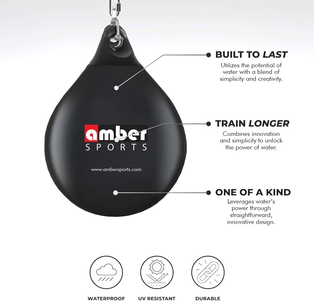 Water-Filled Heavy Boxing Bag, Durable Teardrop Punching Bag, UV Resistant, Portable for Indoor &amp; Outdoor Training, Perfect for Boxing, MMA, Fitness, and Cardio Workouts